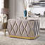 Chaise d'appoint contemporaine à motif de losanges avec structure en bois