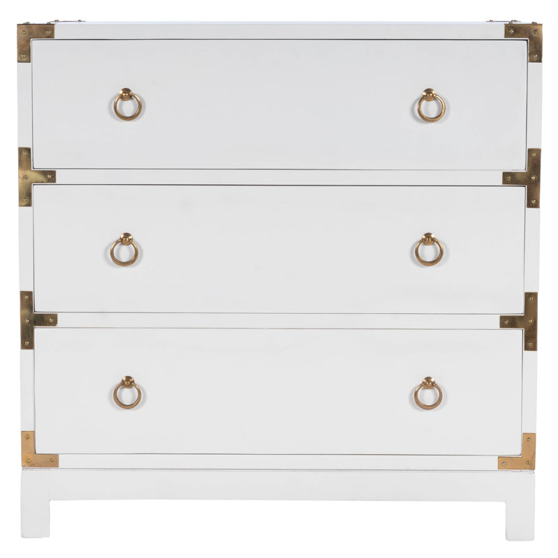 71 cm W Chest of 3 Drawers, White