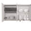 Élégante armoire murale supérieure, quatre tablettes intérieures-94239563