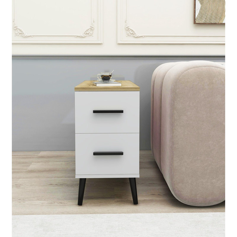 Siyan End Table, White, Delta