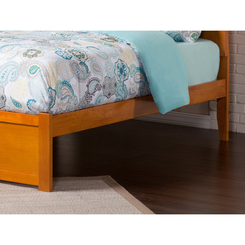 Mission Solid Wood Platform Bed with Footboard & Storage Drawers, King, White