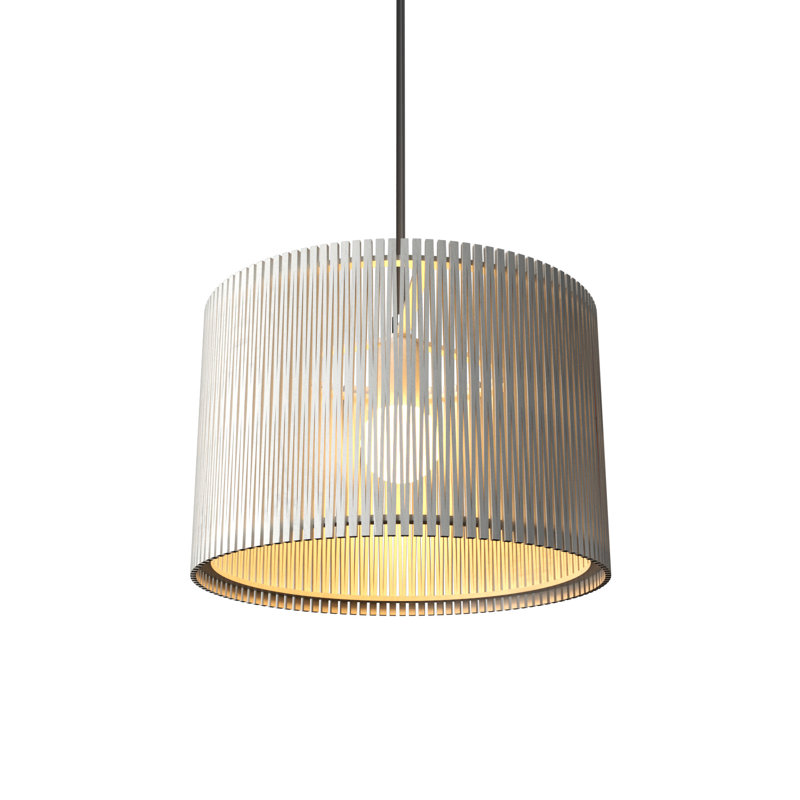 Luminaire suspendu simple à 1 lumière Living Hinges, Blanc organique