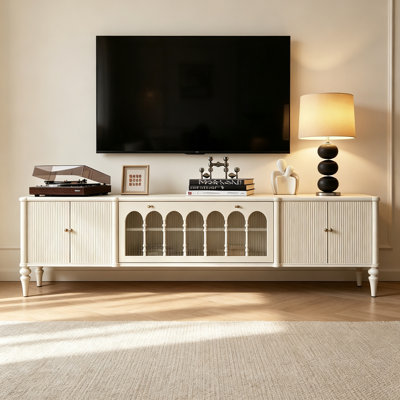 Rangement pour meuble télé en bois massif moderne et minimaliste