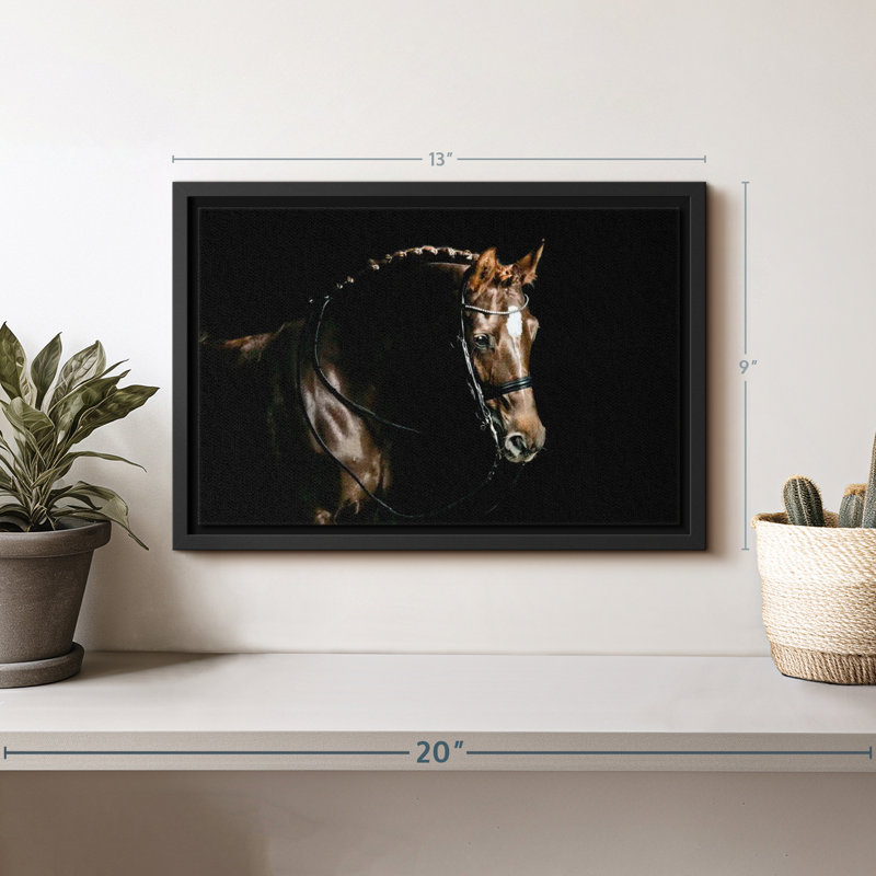 «Groomed Chestnut Horse», reproduction sur toile, H 9 po x l 13 po