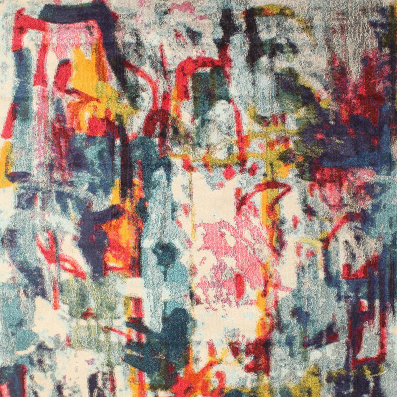 Abstract Indoor Rug, Square 6'