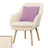Charlie Wingback Sherpa Armchair with Solid Wood Legs-1106569848