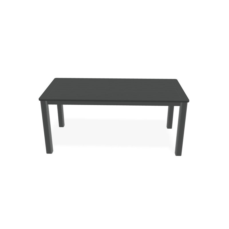Robinett Rectangular Outdoor Coffee Table , 42'' in. W 21'' in. D, Graphite Gray, Graphite Gray
