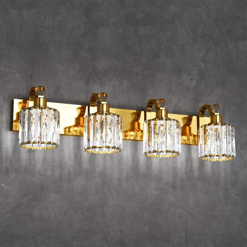 Modern Crystal Bathroom Vanity Lights Gold