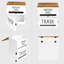 2 In 1 Trash Bag Dispenser, Double Wall Mounted,White