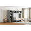 Grand lit escamotable mural avec armoires, gris