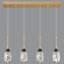 Mini-luminaire suspendu en cristal Illona Luminaire suspendu en or noir à DEL à intensité variable pour chambre à coucher avec îlot de cuisine (4 lumières)-1837569183
