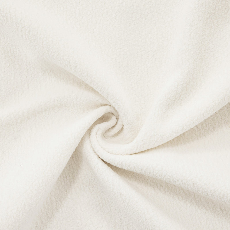 27 - Blanc avec structure en bois massif et tissu chenille respirant pour un confort douillet