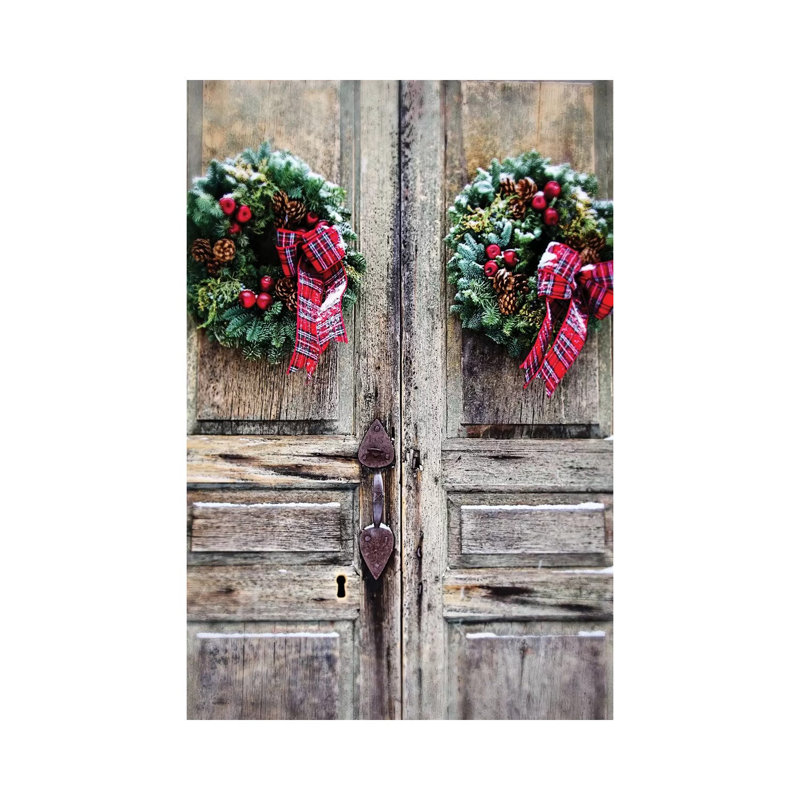 Holiday Door by Debbra Obertanec - Wrapped Canvas Gallery-Wrapped Canvas Giclée, 30.48cm H x 20.32cm W x 1.9cm D
