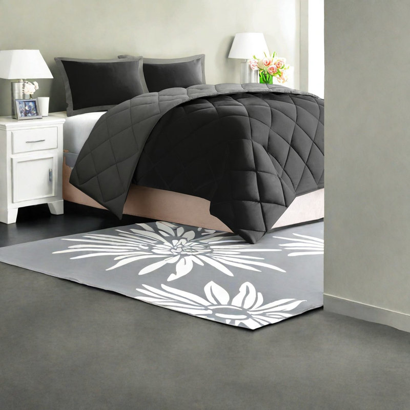 Reversible 3m Stain-resistant Comforter Set, Cozy Polyester For Home