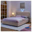 Grand lit rembourré pour enfant avec tête de lit surdimensionnée en tissu rose