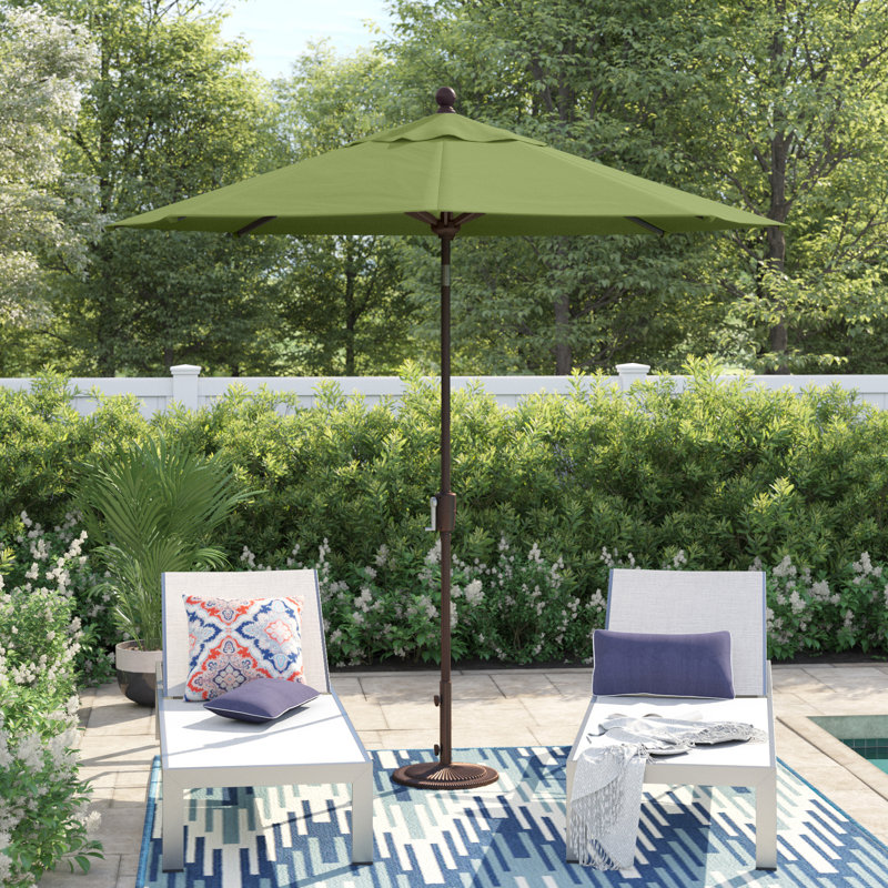 Parasol de marché Launceston, Toile Sunbrella® ginkgo, Bronze, H 96 po x l 90 po x P 90 po