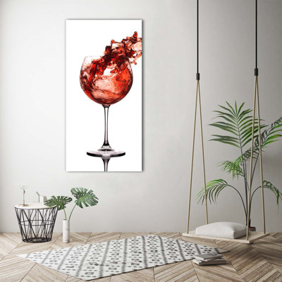 A Glass of Wine 1 Piece Wrapped Canvas Wall Art
