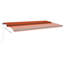 Dakota Fields 600cm W x 350cm D Fabric Orange/Black Cover Retractable Patio Awning