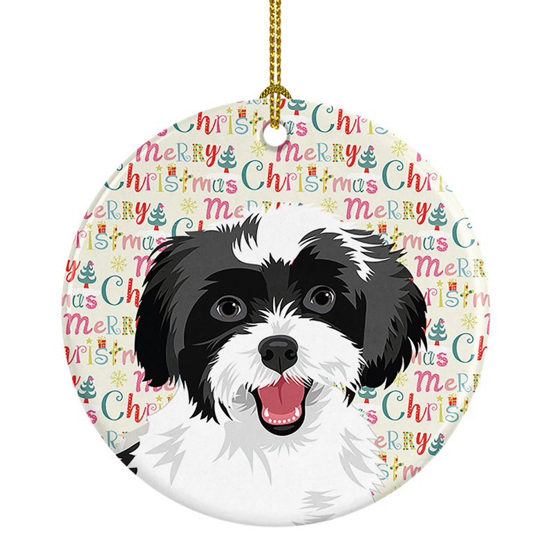 Ornement suspendu en céramique Shih-Tzu 3