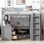 Lit mezzanine avec tiroirs, bureau et garde-robe-1282667115