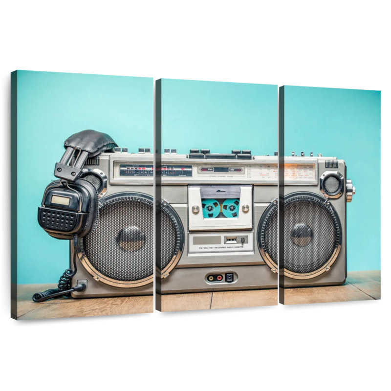 Boombox et écouteurs Abarca Vintage, H 42 po x l 65 po