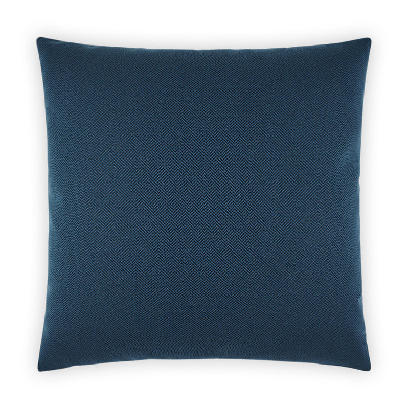 Coussin décoratif d'extérieur Pyke, Bleu marine, Carré 22 po