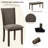 Lynford Farmhouse 6-Piece  Rustic Wooden Dining Set with Upholstered Chairs and Bench-126089863-126089864