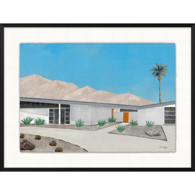 «Accent of Palm Springs 1» par Christopher Kennedy - Shadowbox, peinture sur papier