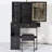 29.2" Small Size Left Drawer Desktop Vanity Table + Cushioned Stool
