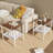 2-piece Modern End Tables Rectangle Side Table with Tempered Glass Top & MDF Storage Shelf, Living Room Accent Tables-1889556388-1889556390