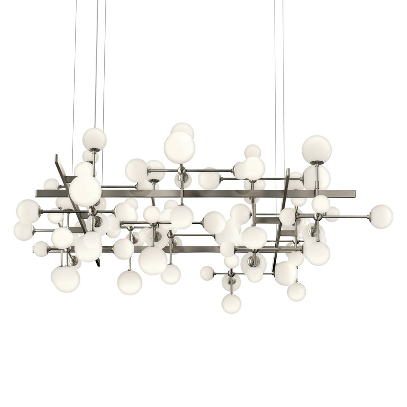 LED Chandelier, Nickel
