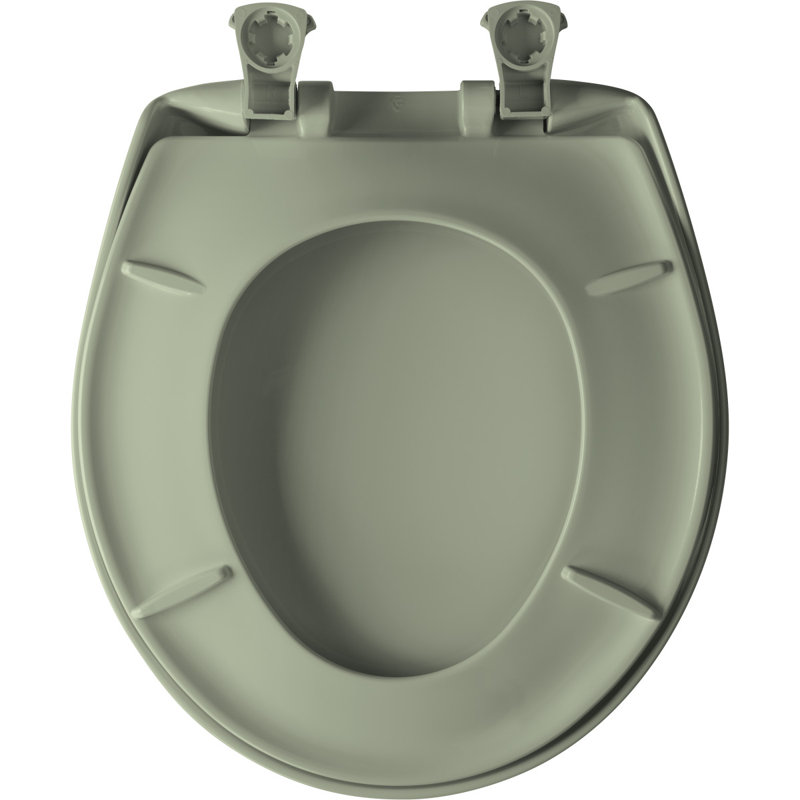 Siège de toilette rond en plastique, Bleu baie
