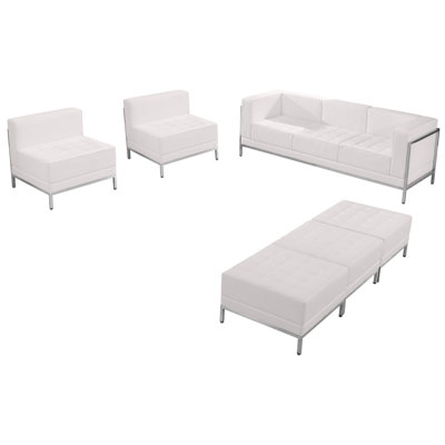 Ensemble de canapé modulaire, fauteuil et repose-pieds Hercules