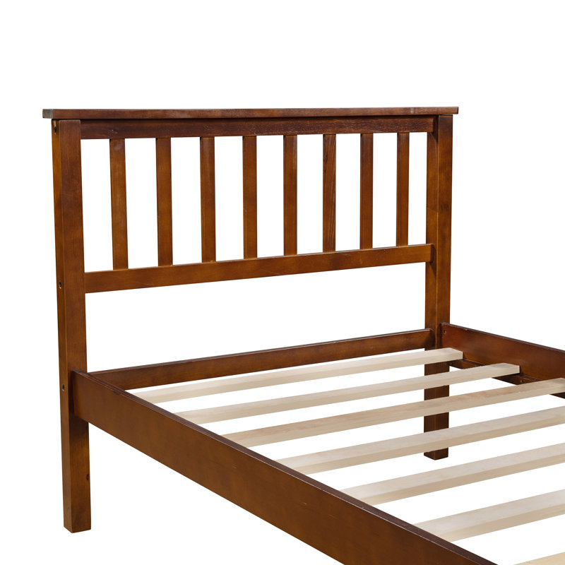 Lit plateforme simple Patino, Noyers
