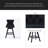  Leisure Style Swivel Velvet Bar Stools with Tufted, Wood Legs and Chrome Trim(Set of 2)-1767057013