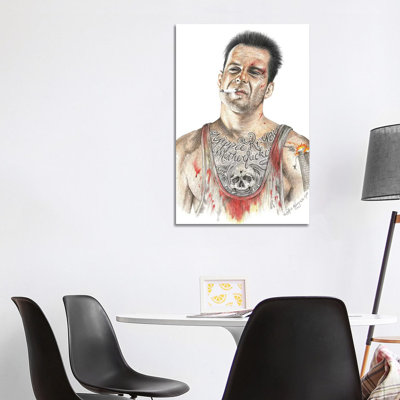 Die Hard by Inked Ikons  Wrapped Canvas Graphic Art Print