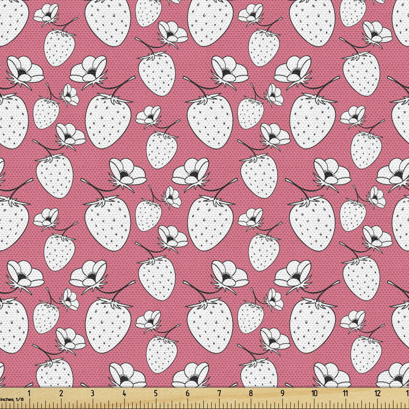 Chantil Sketch of Flowers Fresh Fruit Summer Multi-Purpose Fabric