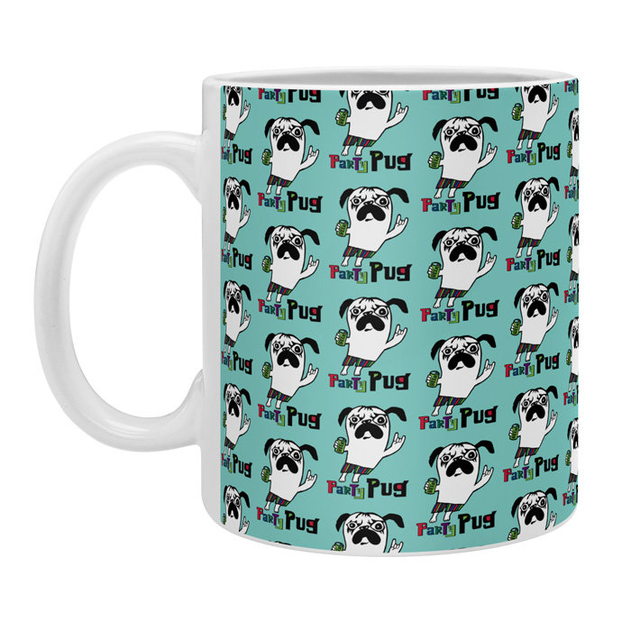 Grande tasse à café aqua carlin party