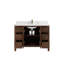 Ensemble de meuble-lavabo simple 48 po Teak-89857929