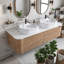Wall Mounted Single Double With Engineered Marble Top-230335715