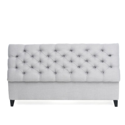 Gray Fabric With Button Diamond Stitch, 50.12 Width, 17.34 Depth, 17.05 Height, Contemporary Design, Removable Legs, Assembly Included Storage Featuring Design And W, D, H, Hinges