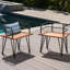 Chaise rustique industrielle - 2 pièces, siège en bois, structure en fer, finition, pour le patio, 2 sièges, cadres, style