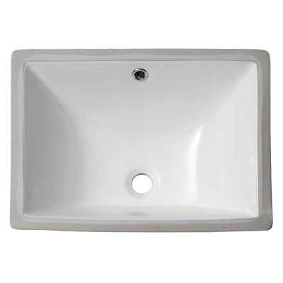 20.61"X15" Ceramic Undermount Sink With Overflow - Stain , Smooth Finish, For Bathroom Settings Stain-, Classic Design Various Bathrooms