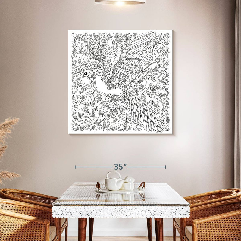 Kelan Fiery Phoenix, 39" H x 39" W