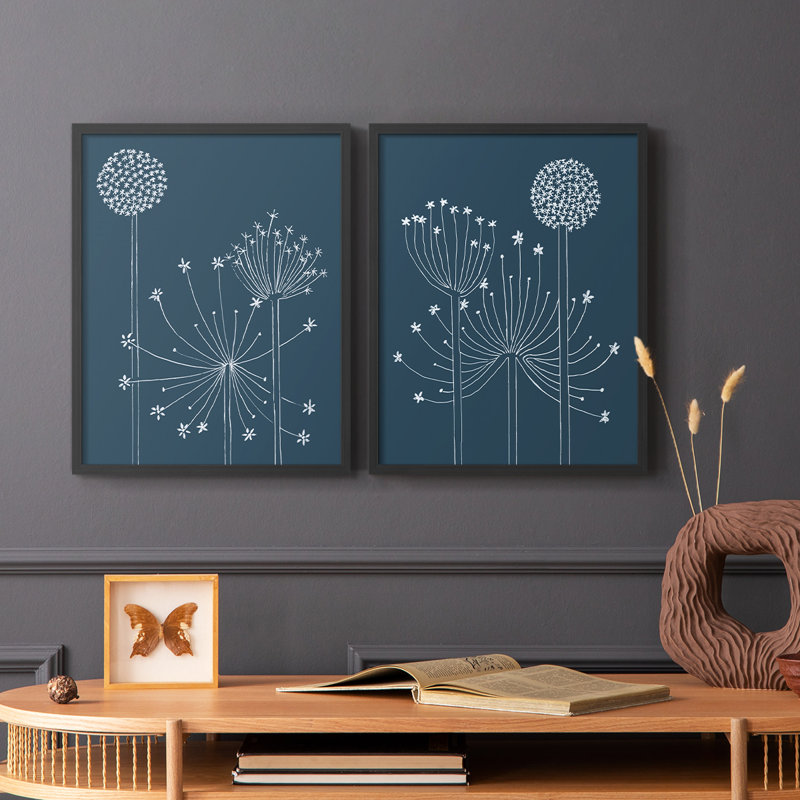 Impression graphique Alliums I-Premium - prête à être accrochée - aucun clou requis - aucun clou requis, H 21 po x l 34 po