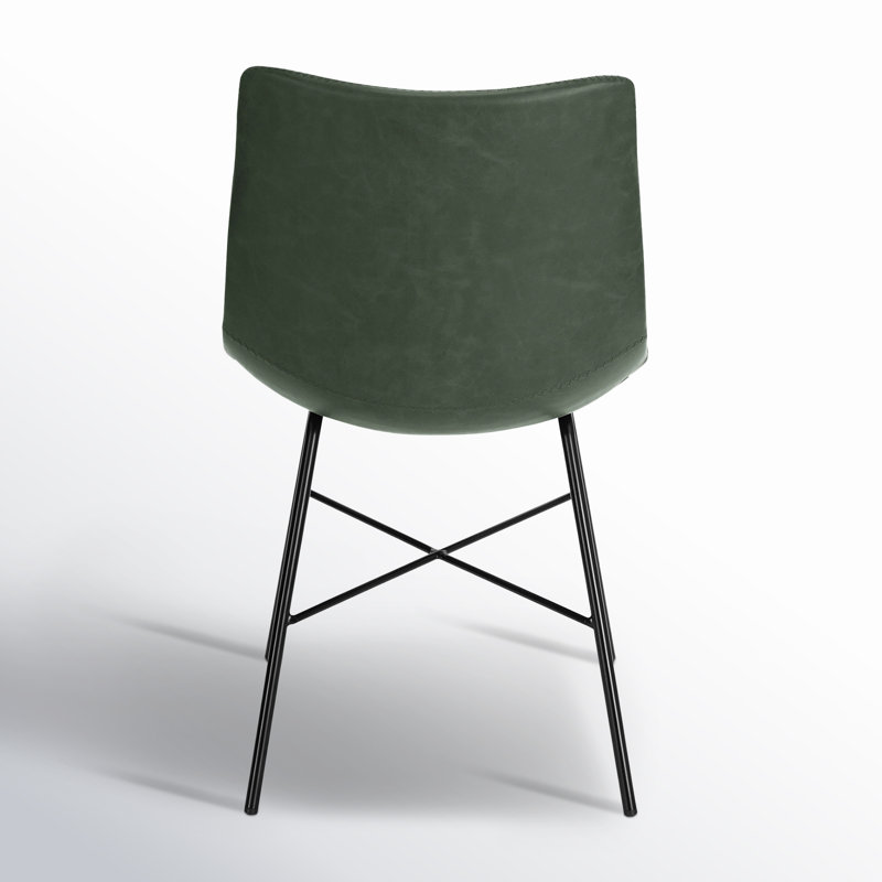 Bela Vegan Leather Dining Chair, Ivy Green Performance Faux Leather