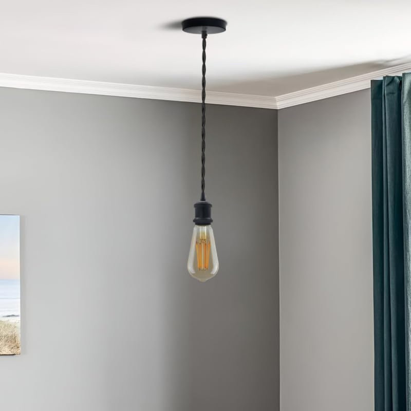 Annahy 1 - Light Single Pendant, Black