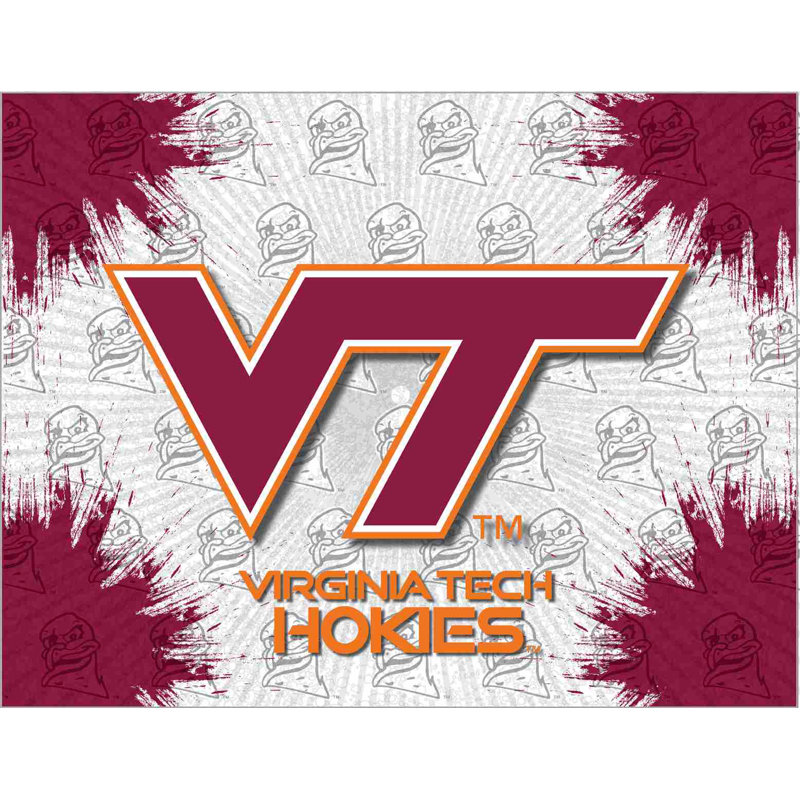 Impression sur toile tendue NCAA, H 15 po x l 20 po x P 1 po, Hokies de Virginia Tech