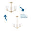 Lustre classique à 3 lumières avec abat-jour Merland-88566670