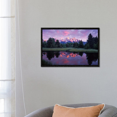 Teton Range At Sunrise, Schwabacher Landing, Grand Teton National Park, Wyoming by Tim Fitzharris - Print on Canvas